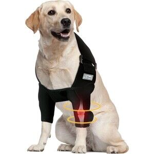Furtent Dog Both Legs Elbow Protector For Pets Elbow Dysplasia- Black XXL